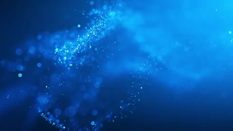 4K Abstract Deep Blue Gradient with Scattered Light Bokeh Particles Stock Footage 327379529