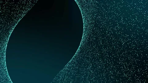 4K Abstract Digital Background Dynamic Wave Glowing Blue Particles 動画素材 339267273