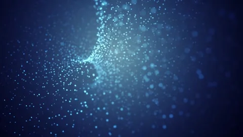 4K Abstract Digital Background Glowing Blue Particles Flickering Bokeh Video stock 330478972