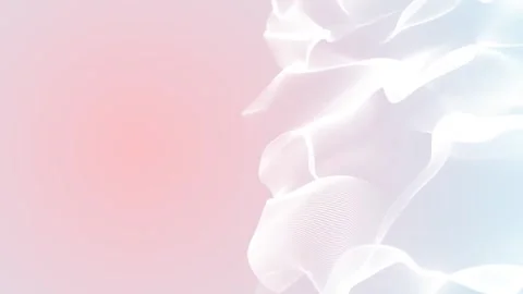 4K Abstract Digital Background Pink and White Flowing Wave Shapes Stock Footage 334445442