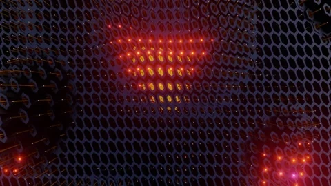 4k abstract digital binary code flow with red neon lighting motion background 스톡 동영상 303134997