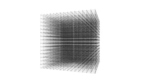 4K abstract digital data grid,tech Binary code,cube box,computing progress. Stock Footage 135312263