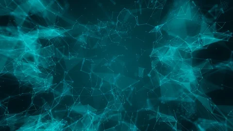 4k abstract digital data nodes and connection paths. Stock Footage 100999887