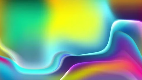 4K Abstract Digital Graphic Multicolored Liquid Waves Gradient Motion Stock-Footage 334445747