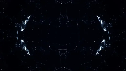 4k Abstract Digital Molecular Backdrop. Plexus Interface Background Stock Footage 130992184