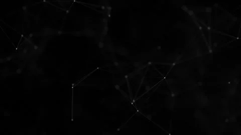 4K Abstract Digital Network with Interconnected White Lines and Dots Stock Footage 327379838