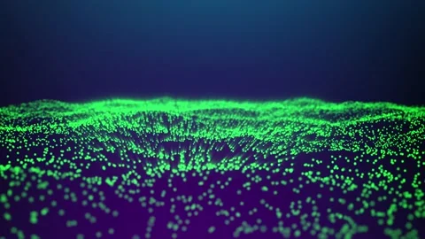 4K Abstract digital particle wave and light abstract background. Stock Footage 183670933