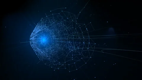 4K abstract digital technology tunnel for data travel Stock Footage 332892370