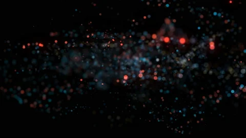 4K Abstract dust particles background. Chaotic moving dots Stock Footage 124298612