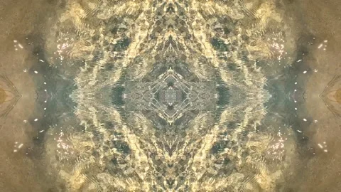 4K Abstract Expanding Luminous Fluid Motion, Symmetrical Kaleidoscope VJ Loop Stock Footage 325368212