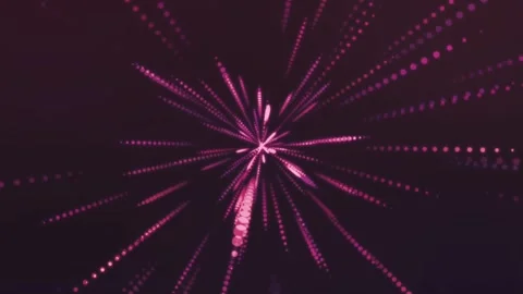 4k Abstract Explosion of Pink Lights Lines Floating Video stock 319008354