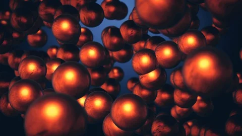 4K abstract falling objects. Beautiful motion graphics background. Video stock 129978582