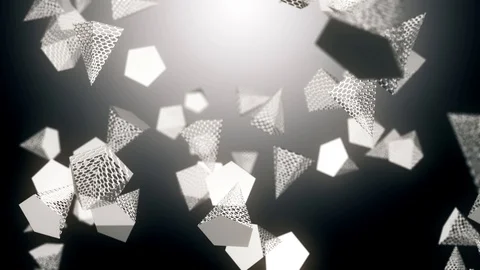 4K abstract falling objects. Beautiful motion graphics background. Video stock 129978757