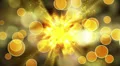 4K Abstract fantasy motion background, shining lights, waves and particles 4k or 4k+ Resolution