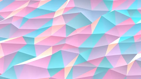 4K Abstract festive low polygonal pink and blue crystal surface. Vídeos de archivo 116423367