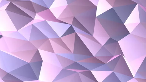 4K Abstract festive low polygonal violet crystal surface. Shining bright. Stock Footage 116423407