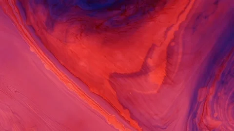 4K Abstract Fluid Art with Red Orange and Purple Marbled Patterns Stock Footage 327409793