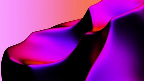 4K Abstract Fluid Waves with Vibrant Pink Purple and Orange Gradient Stock Footage 327380366