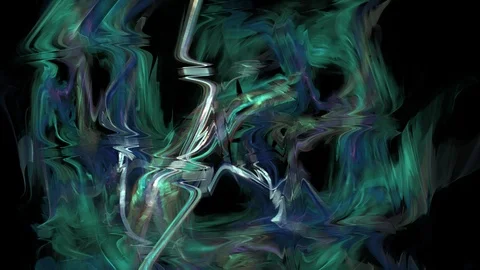 4K Abstract fractal forms morph and oscillate (Loop) Stock Footage 102817624