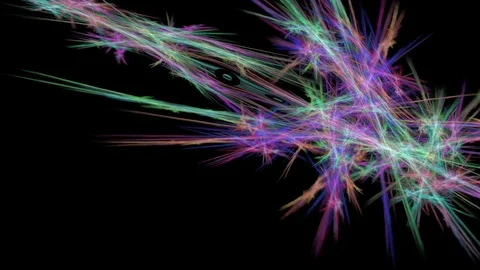 4K Abstract fractal forms morph and oscillate (Loop) Stock Footage 102825810