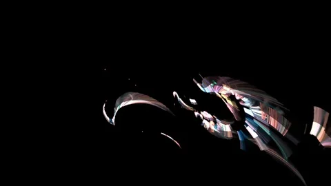 4K Abstract fractal forms morph and oscillate (Loop) Stock Footage 102842824