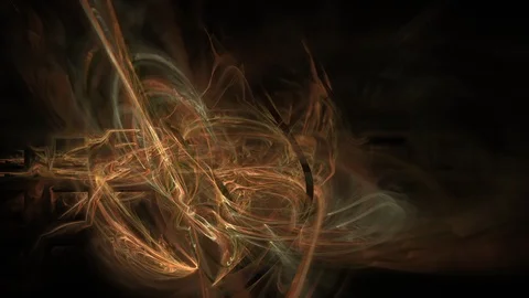 4K Abstract fractal forms morph and oscillate (Loop) Stock Footage 102857040