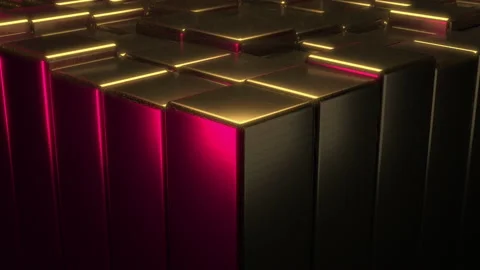 4K Abstract futuristic motion background. Chaotic moving of metal Stock Footage 149705442