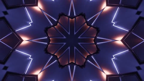 4k abstract geometric light rays animation loop with futuristic glow 스톡 동영상 303134996