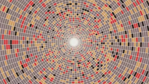 4K Abstract Geometric Tunnel Motion Forward Futuristic Digital Mosaic Patte.. 库存影片 333785320