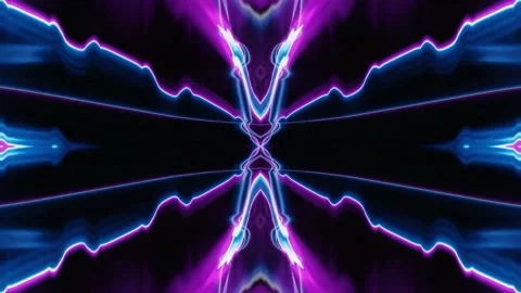 4K Abstract Geometric Waves VJ Loop with Purple and Blue Neon Gradient Stock Footage 327380633