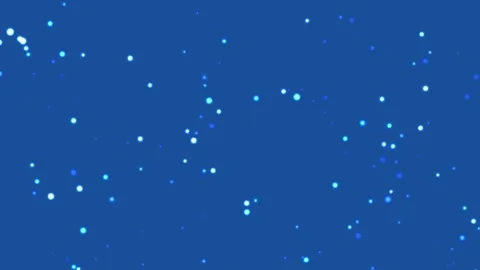 4K Abstract Glowing Blue And White Particles In Starry Dark Space Video stock 334445953