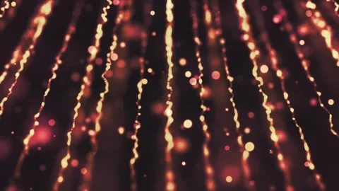 4k Abstract Glowing Lines with Particles Waving Stock Footage 319008547