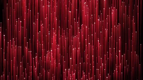 4K Abstract Glowing Red Neon Rays Descending Particle Rain Loop Stock Footage 339267290