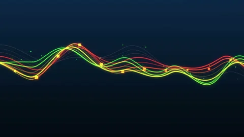 4K Abstract graph statistics. Financial stock market. Neon lines. Stock Footage 112197549