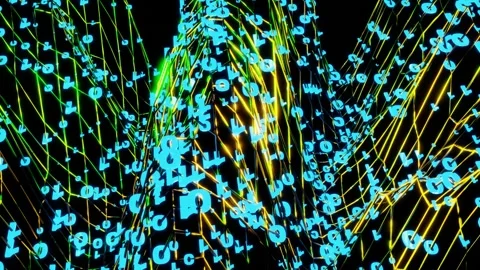 4k Abstract graphics animation technology, science motion background Video stock 260370912