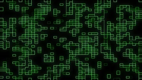 4K Abstract Green Digital Grid Motion Background Loop 動画素材 344310918