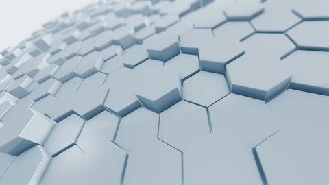 4k Abstract Hexagons Background Random Motion, 3d Animation Stock Footage 107221355