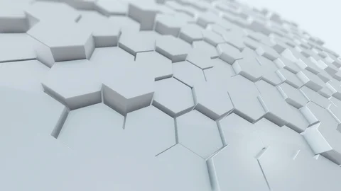 4k Abstract Hexagons Background Random Motion, 3d Animation Stock Footage 107221756