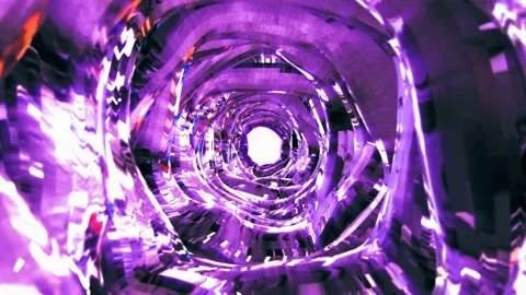 4k abstract high-tech tunnel, camera flies through tunnel Stock Footage 284881984
