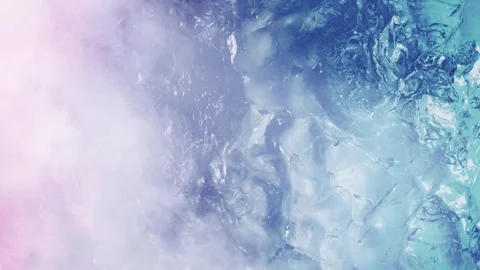 4K Abstract Ice Texture Background Blue and Purple Tones Moving Fog Stock Footage 334446214