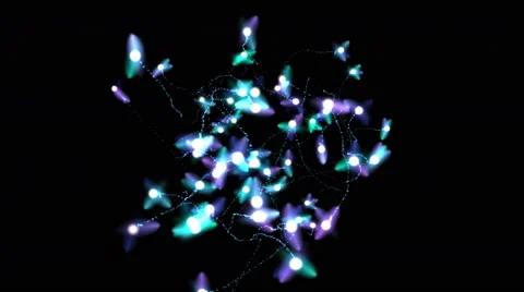 4k Abstract insect worm flies mosquitoes firefly particle,firework dust microbe Stock Footage 56248681