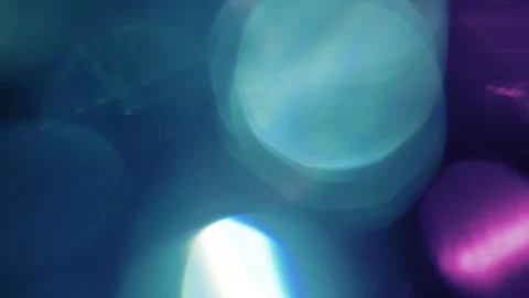 4K Abstract Light Leaks with Lens Flare and Teal Bokeh Orbs Stock-Footage 334446355