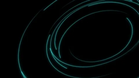 4K Abstract Light line and stroke circle shape layer perspective view animati Stock Footage 83245679
