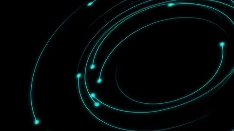 4K Abstract Light line and stroke circle shape layer perspective view animati Stock Footage 83245693