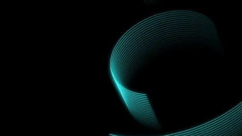 4K Abstract Light line and stroke At sign shape layer perspective view Video stock 83245717