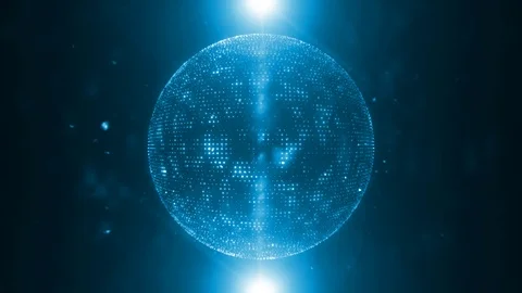 4k Abstract Light Sphere Glowing Background Stock Footage 98595529