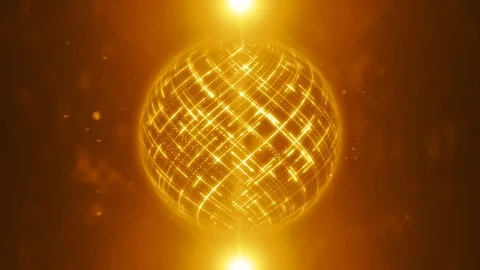 4k Abstract Light Sphere Glowing Background Stock Footage 99591063