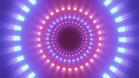 4k abstract light tunnel motion loop with vibrant purple and blue glow 스톡 동영상 303133282