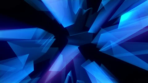 4K Abstract lights backgroud. Animation of glowing neon shapes. Stock Footage 129256149