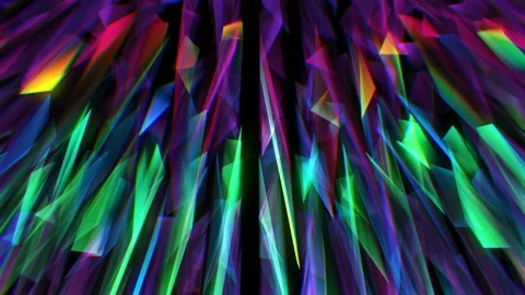 4K Abstract lights backgroud. Animation of glowing neon shapes Stock Footage 129257542